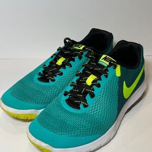 Nike Flex Experience RN5 Turquoise and Lime Running Shoes